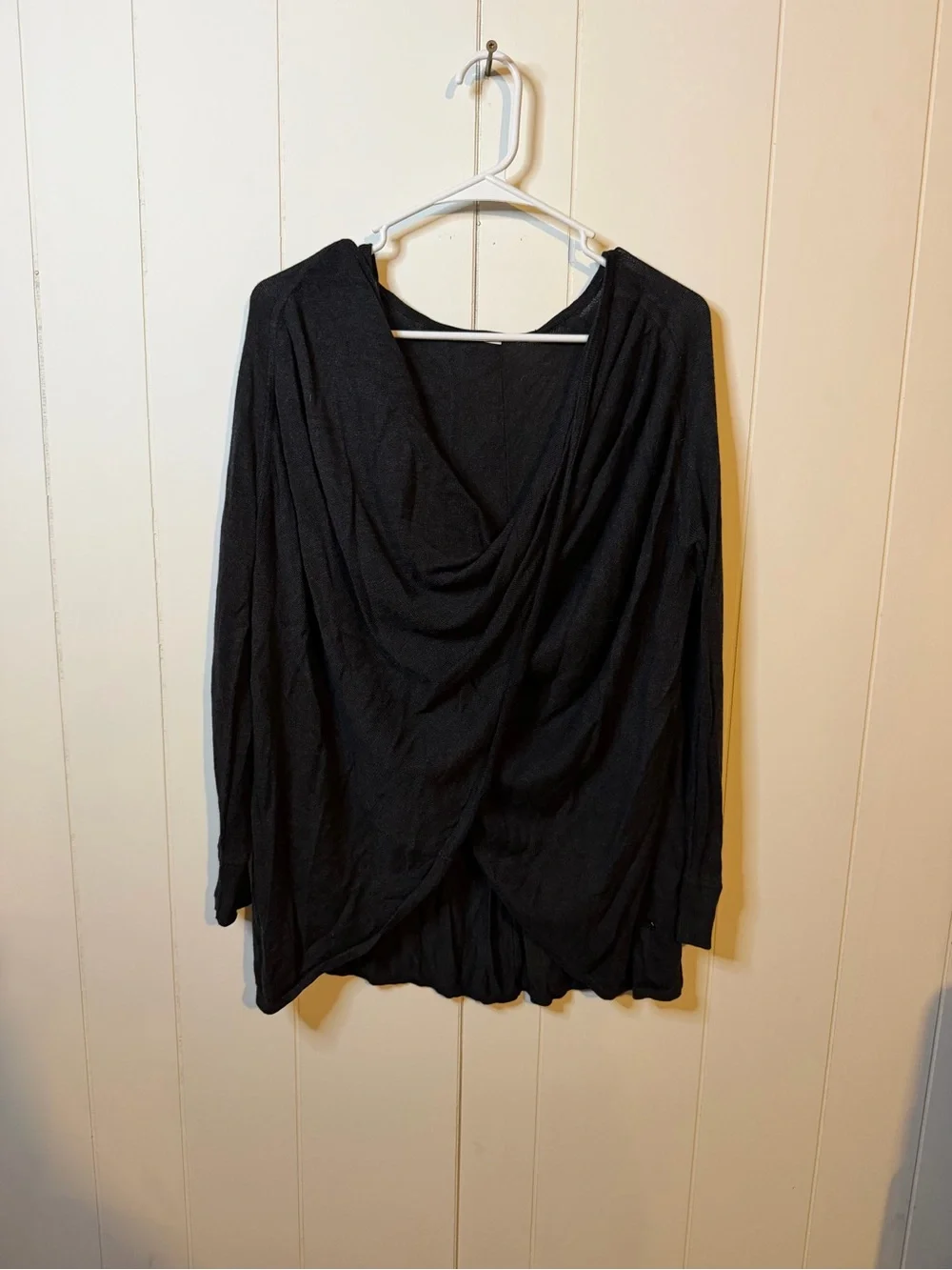 Lululemon Black Draped Wrap Tunic Top